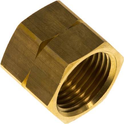 6/9/13mm (G1/2'' LH) Brass Union Nut L20.5mm