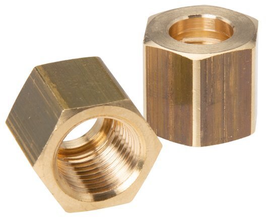 6/9/13mm (G1/2'') Nickel-plated Brass Union Nut L19.5mm