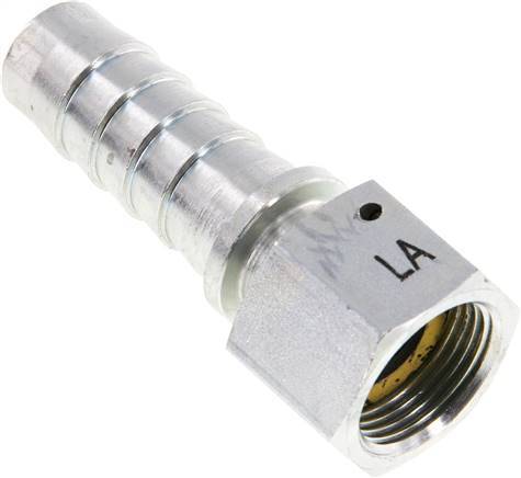 Pilier de tuyau en acier zingue 19x33 mm & G3/4'' avec ecrou-raccord DIN EN 14423 / DIN 2826