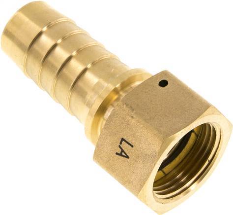 25x40 mm & G1'' Brass Hose Pillar with Union Nut DIN EN 14423 / DIN 2826