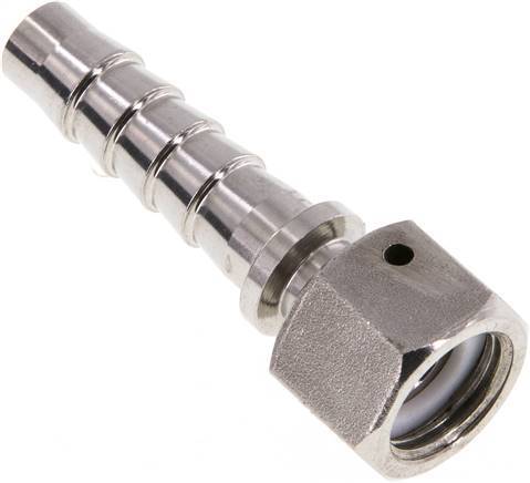 Pilier de tuyau 13x25 mm & G1/2'' en acier inoxydable 1.4301 avec ecrou-raccord DIN EN 14423 / DIN 2826