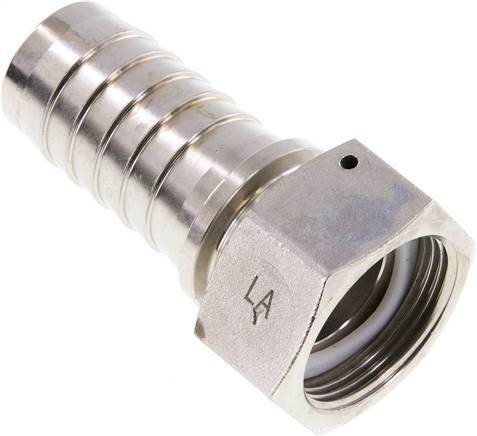 32x48 mm & G1-1/4'' Stainless Steel 1.4301 Hose Pillar with Union Nut DIN EN 14423 / DIN 2826