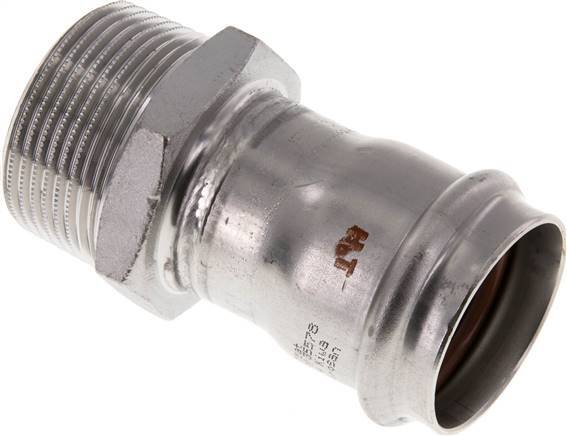 Perskoppeling - 35mm Persmof & R 1-1/4'' Buiseinde - RVS