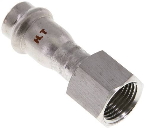 Press Fitting - 15mm Female & Rp 1/2'' Female - Stainless Steel