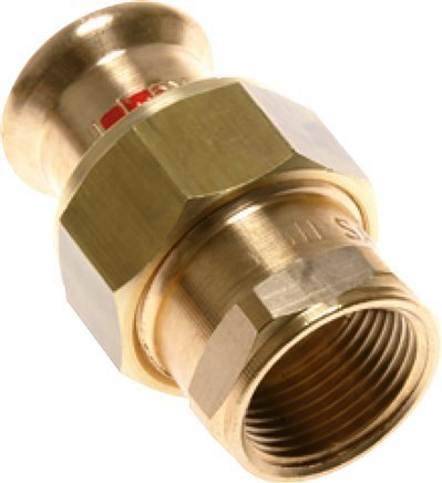 Perskoppeling wartelmoer - 15mm & Rp 3/4'' Persmof - Koperlegering Vlakke Afdichting