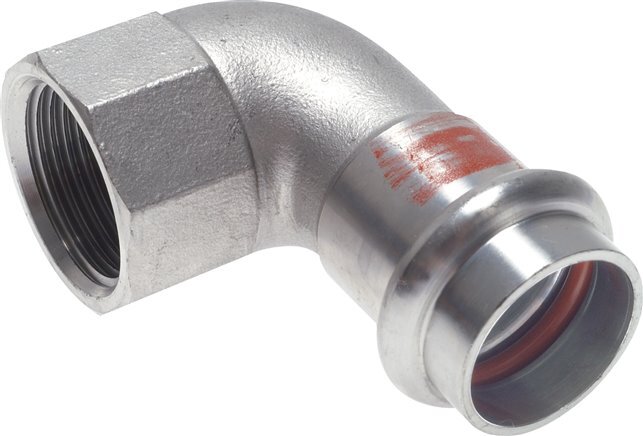 Raccord à sertir coude 90deg - 22mm femelle & Rp 3/4'' femelle - Acier inoxydable