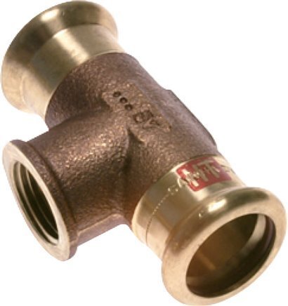 Tee Press Fitting - 22mm Female & Rp 1/2'' Female - Copper alloy