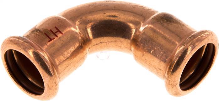 90deg Elbow Press Fitting - 22mm Female - Copper alloy