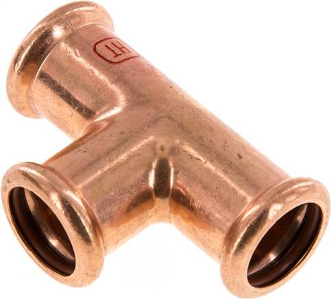 Tee Press Fitting - 22mm Female - Copper alloy