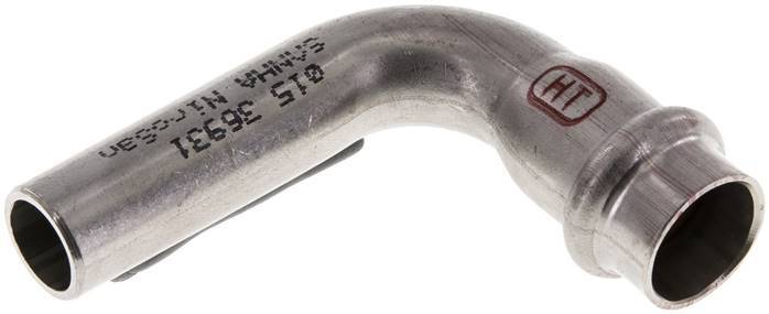 90deg Elbow Press Fitting - 15mm Female & 15mm Male - Stainless Steel