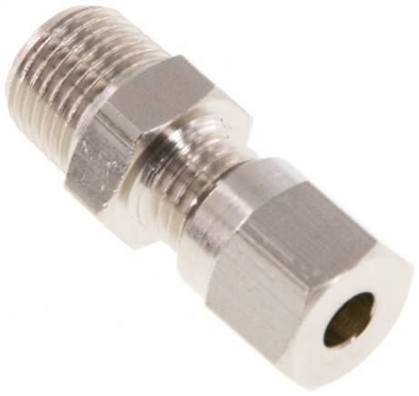 4LL & R1/8'' Nickel plated Brass Straight Cutting Fitting with Male Threads 100 bar ISO 8434-1