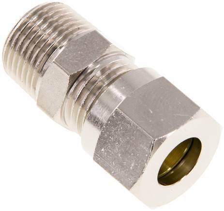 10L & R3/8'' Nickel plated Brass Straight Cutting Fitting with Male Threads 115 bar ISO 8434-1