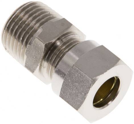 12L & R1/2'' Nickel plated Brass Straight Cutting Fitting with Male Threads 75 bar ISO 8434-1