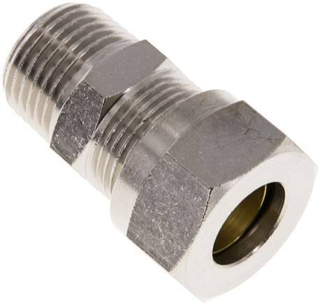 15L & R1/2'' Nickel plated Brass Straight Cutting Fitting with Male Threads 70 bar ISO 8434-1