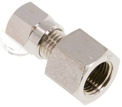 4LL & G1/8'' Nickel plated Brass Straight Cutting Fitting with Female Threads 100 bar ISO 8434-1