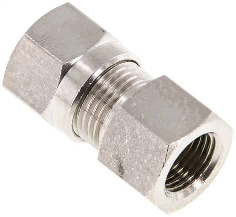 8LL & G1/8'' Nickel plated Brass Straight Cutting Fitting with Female Threads 100 bar ISO 8434-1