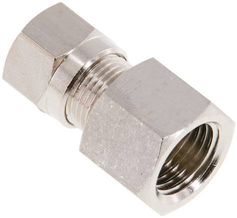 8LL & G1/4'' Nickel plated Brass Straight Cutting Fitting with Female Threads 100 bar ISO 8434-1