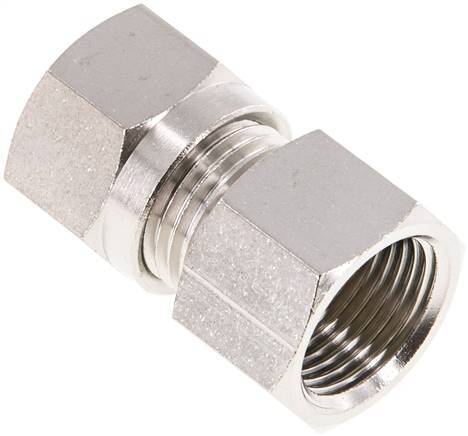 10L & G3/8'' Nickel plated Brass Straight Cutting Fitting with Female Threads 115 bar ISO 8434-1