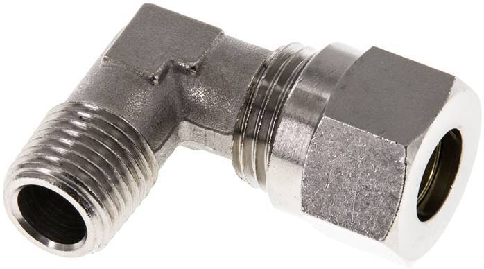 10L & R1/4'' Nickel plated Brass Elbow Cutting Fitting with Male Threads 115 bar ISO 8434-1