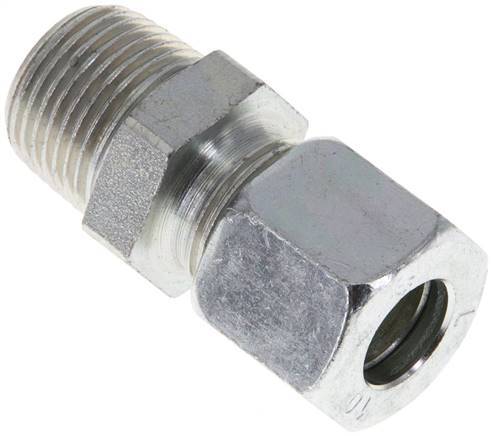 10L & R3/8'' Zink plated Steel Straight Cutting Fitting with Male Threads 315 bar ISO 8434-1