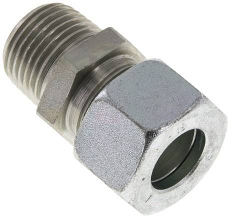 15L & R1/2'' Verzinkter Stahl Geradeschneidende Verschraubung mit Außengewinde 315 bar ISO 8434-1