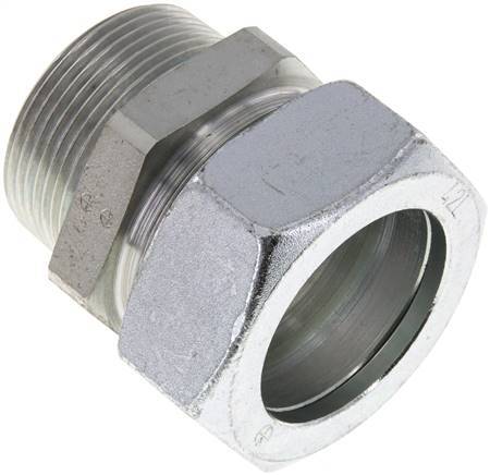 42L & R1-1/2'' Zink plated Steel Straight Cutting Fitting with Male Threads 160 bar ISO 8434-1