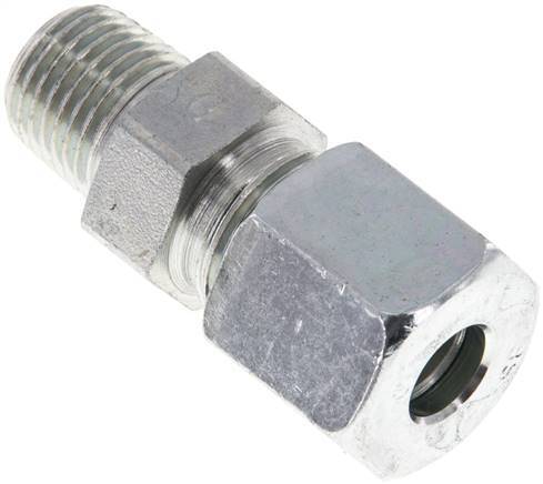 8S & R1/4'' Zink plated Steel Straight Cutting Fitting with Male Threads 630 bar ISO 8434-1