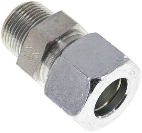 20S & R3/4'' Zink plated Steel Straight Cutting Fitting with Male Threads 400 bar ISO 8434-1