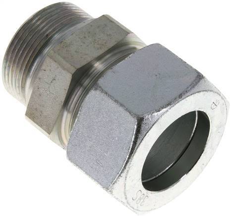 38S & R1-1/2'' Zink plated Steel Straight Cutting Fitting with Male Threads 315 bar ISO 8434-1