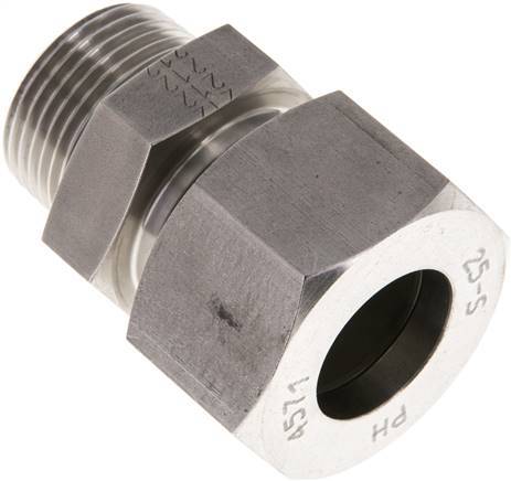 25L & R1'' Stainless Steel Straight Cutting Fitting with Male Threads 400 bar ISO 8434-1