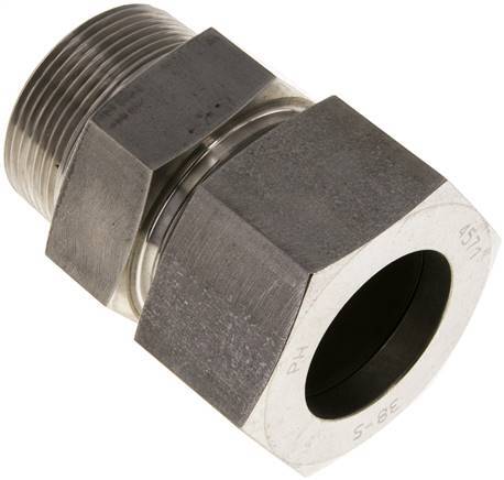 38L & R1-1/2'' Stainless Steel Straight Cutting Fitting with Male Threads 315 bar ISO 8434-1