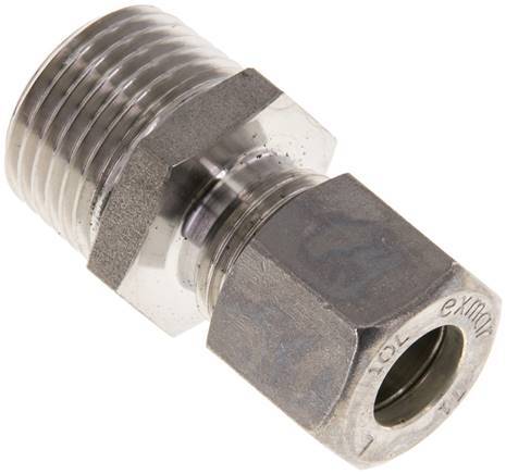 10L & R1/2'' Stainless Steel Straight Compression Fitting with Male Threads 315 bar ISO 8434-1