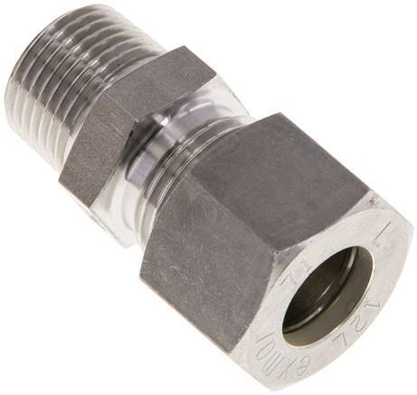 12L & R3/8'' Stainless Steel Straight Compression Fitting with Male Threads 315 bar ISO 8434-1