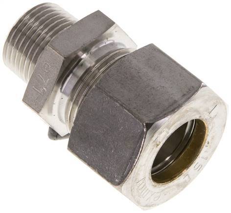 15L & R3/8'' Stainless Steel Straight Compression Fitting with Male Threads 315 bar ISO 8434-1