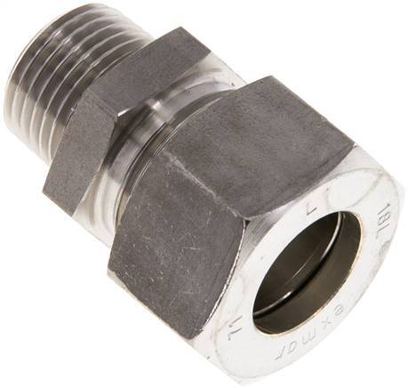 18L & R1/2'' Stainless Steel Straight Compression Fitting with Male Threads 315 bar ISO 8434-1