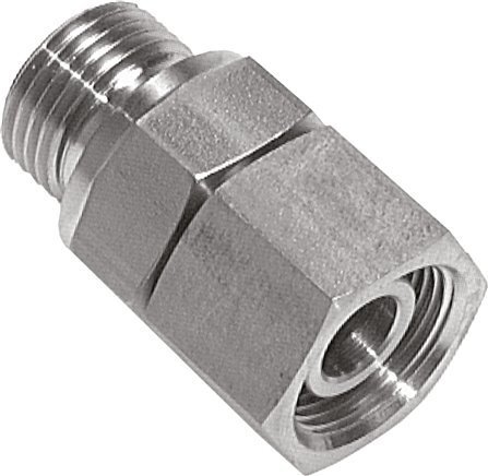 6L & M10x1 Stainless Steel Straight Swivel with Male Threads 315 bar FKM O-ring Sealing Cone Adjustable ISO 8434-1