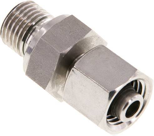 8L & G1/4'' Stainless Steel Straight Swivel with Male Threads 315 bar FKM Adjustable ISO 8434-1