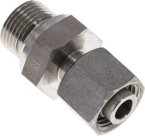 10L et G3/8'' en acier inoxydable pivotant droit avec filetage mâle 315 bar FKM reglable ISO 8434-1