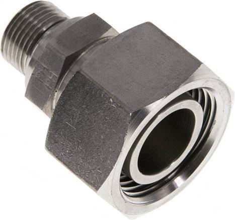 22L et G3/8'' en acier inoxydable pivotant droit avec filetage mâle 160 bar FKM reglable ISO 8434-1