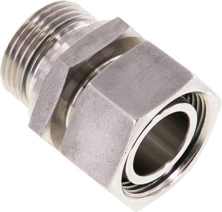 28L & G1'' Stainless Steel Straight Swivel with Male Threads 160 bar FKM Adjustable ISO 8434-1