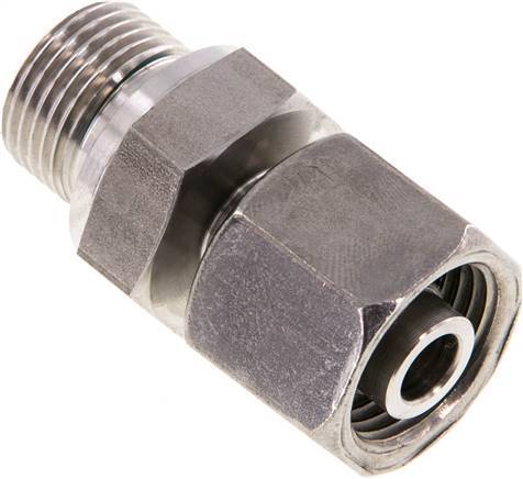 10S & G3/8'' Stainless Steel Straight Swivel with Male Threads 630 bar FKM Adjustable ISO 8434-1