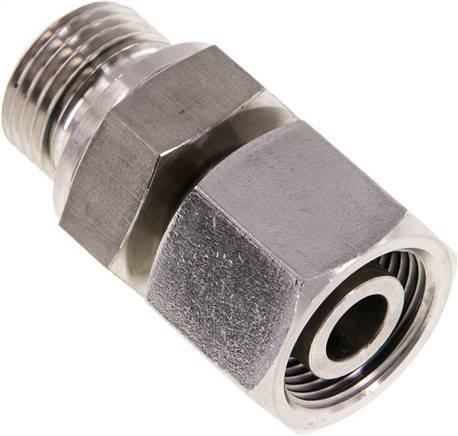14S & G1/2'' pivotant droit en acier inoxydable avec filetage mâle 630 bar FKM reglable ISO 8434-1