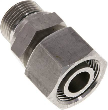 20S & G3/4'' pivotant droit en acier inoxydable avec filetage mâle 400 bar FKM reglable ISO 8434-1