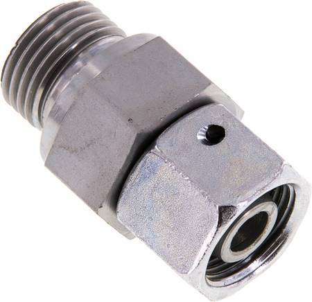 12S & G1/2'' Zink plated Steel Straight Swivel with Male Threads 630 bar NBR O-ring Sealing Cone Adjustable ISO 8434-1