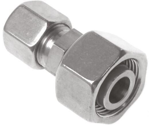 8L & 10L Stainless Steel Straight Cutting Fitting with Swivel 315 bar ISO 8434-1