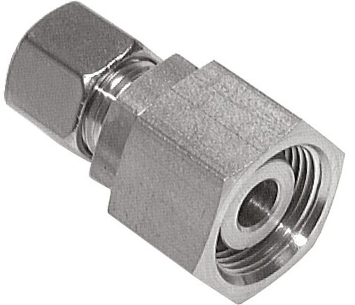 8L & 10L Stainless Steel Straight Cutting Fitting with Swivel 315 bar FKM O-ring Sealing Cone ISO 8434-1