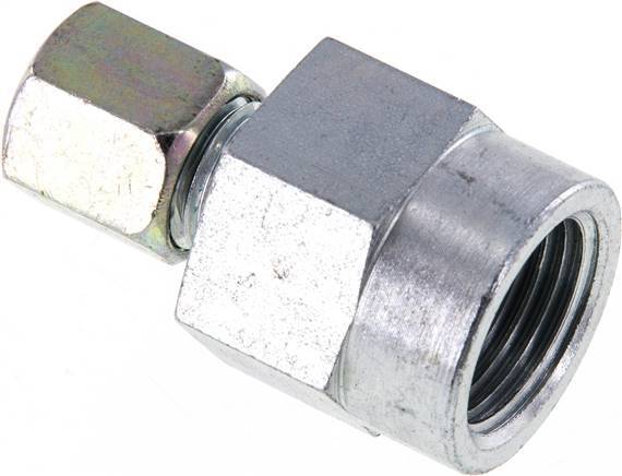 6S & G1/2'' Raccord droit en acier zingue avec filetage femelle pour manomètres 630 bar ISO 8434-1