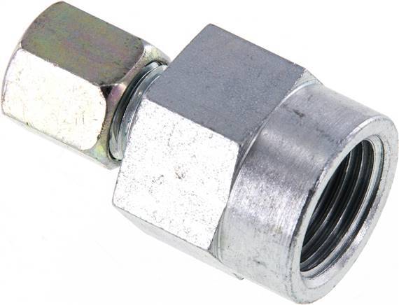 6S & G1/2'' Zink plated Steel Straight Cutting Fitting with Female Threads for Pressure Gauges 630 bar ISO 8434-1