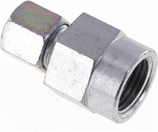 8S & G1/2'' Zink plated Steel Straight Cutting Fitting with Female Threads for Pressure Gauges 630 bar ISO 8434-1