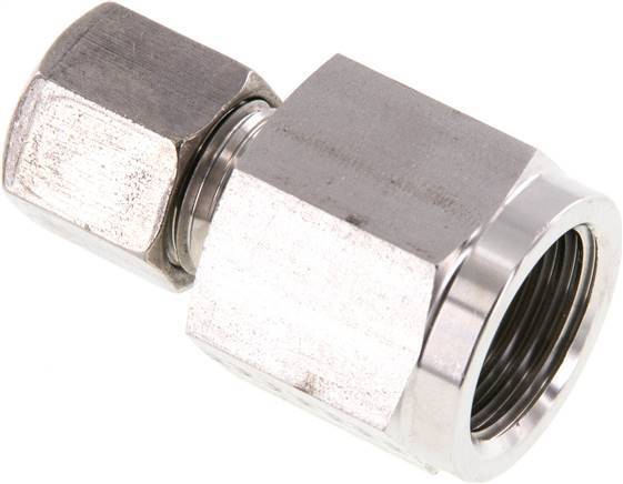 8S & G1/2'' Stainless Steel Straight Cutting Fitting with Female Threads for Pressure Gauges 630 bar ISO 8434-1